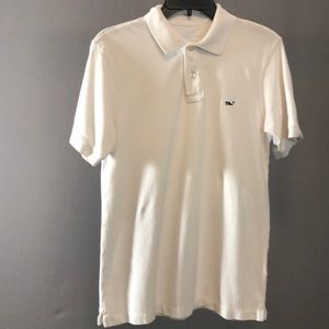 Vineyard Vines Classic Fit Mens White Polo